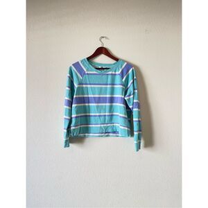Wildfox striped‎ blue multicolored sweater beachy cozy size small